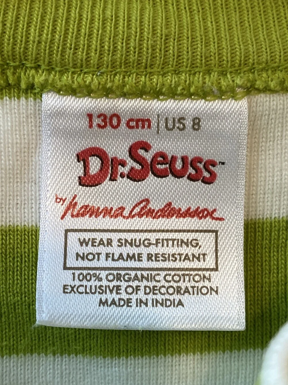 Hanna Andersson The Grinch Organic Cotton Pajama Set Size 8